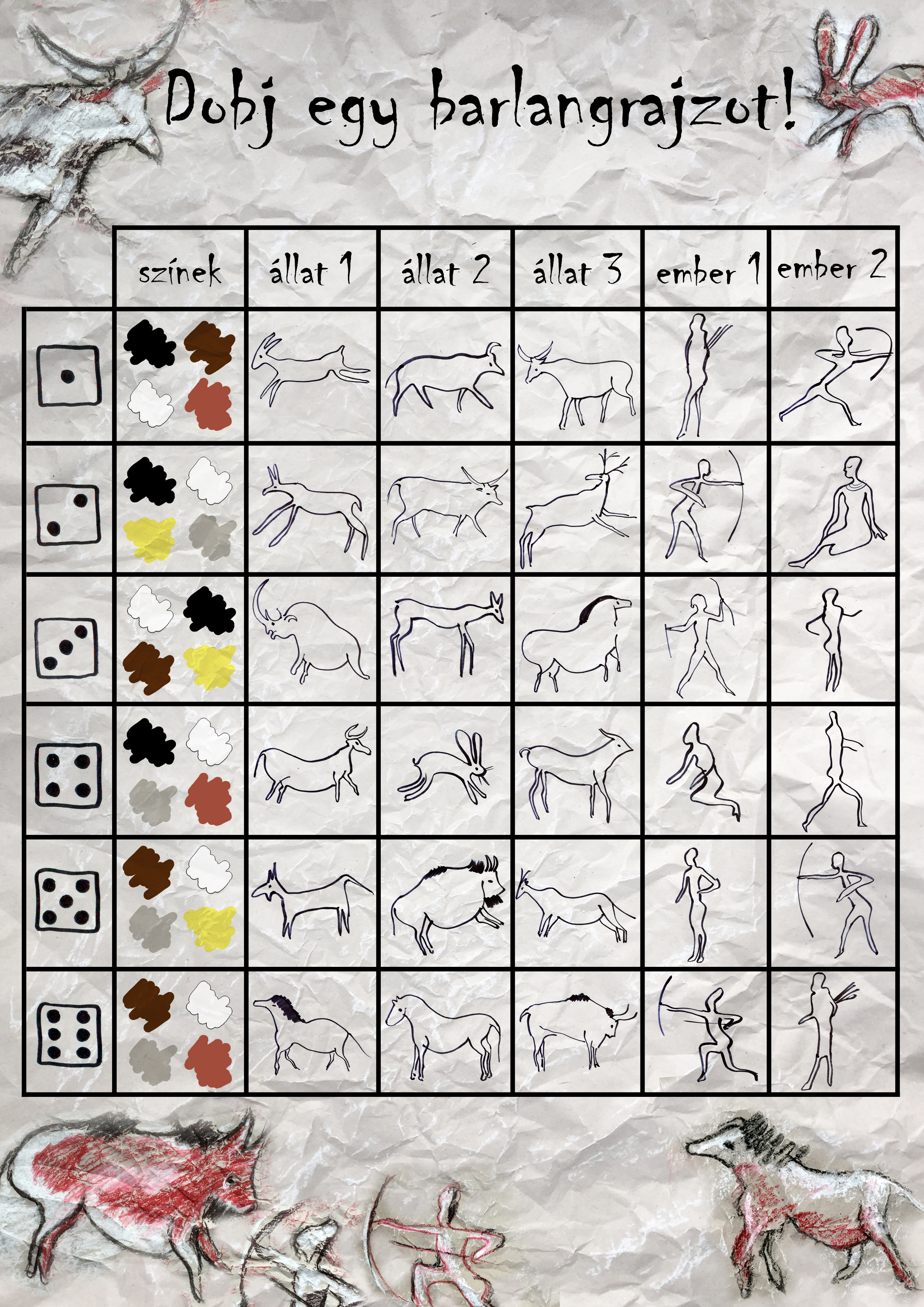 Roll and Draw! Cave Painting – Dobj egy barlangrajzot! – design.edu.art